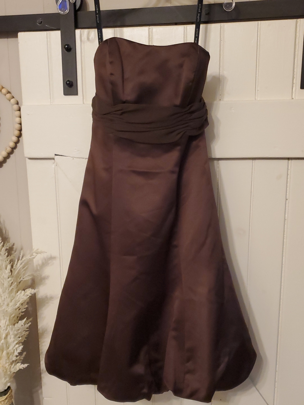 Strapless Brown Cocktail Dress